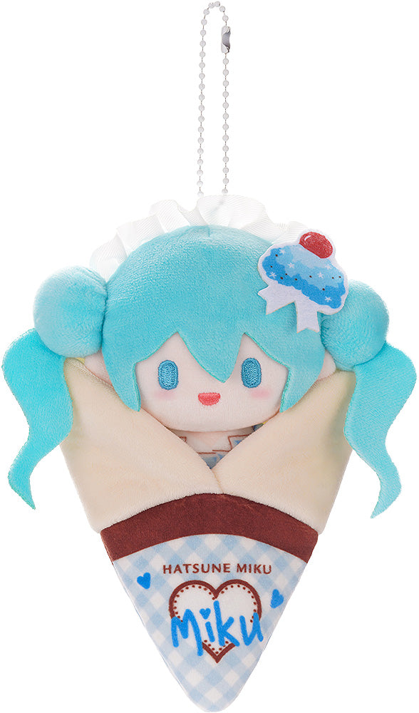 Character Vocal Series 01: Hatsune Miku Crêpe Mascot Keychain Plush - C
